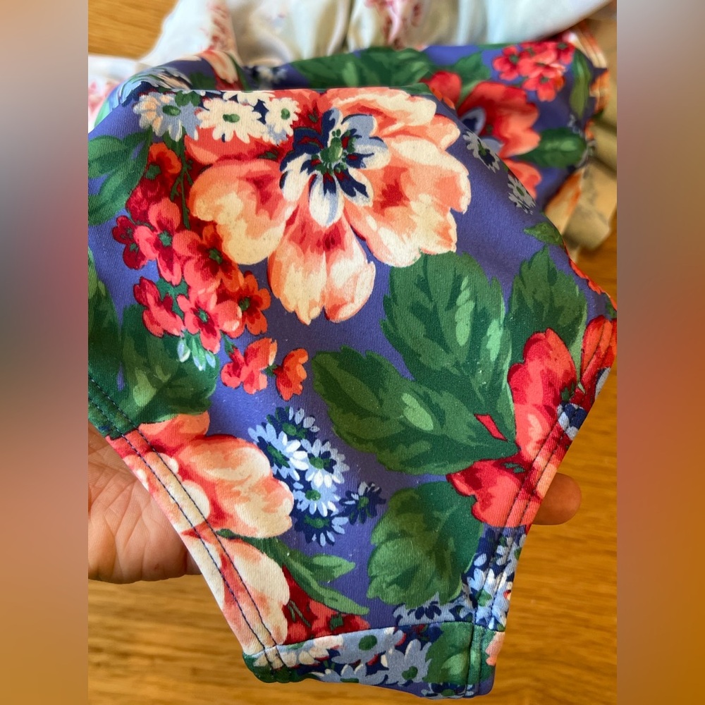 Floral Ruffle Shoulder Swimsuit - Picture 3 of 4